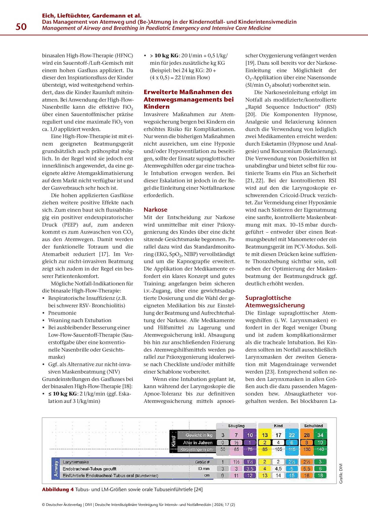 Vorschauseite 5: Das Management von Atemweg und (Be-)Atmung in der Kindernotfall- und Kinderintensivmedizin