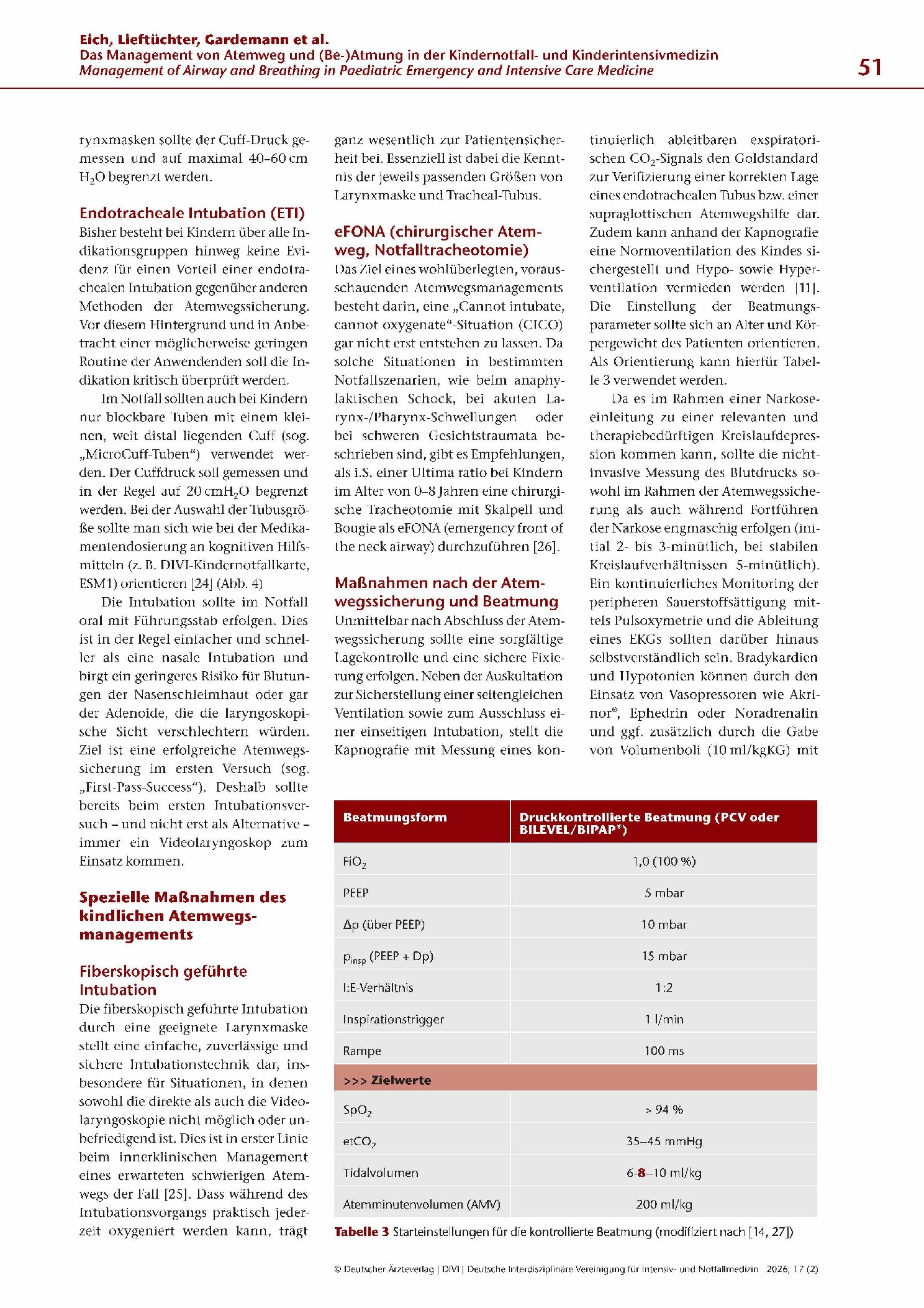 Vorschauseite 6: Das Management von Atemweg und (Be-)Atmung in der Kindernotfall- und Kinderintensivmedizin