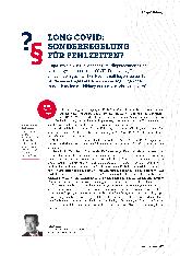 Vorschauseite 1: Long Covid: Sonderregelung für Fehlzeiten?