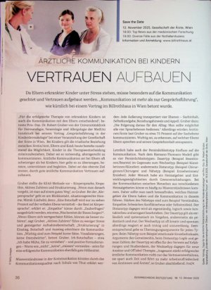 Vorschauseite 1: Ärztliche Kommunikation bei Kindern Vertrauen aufbauen