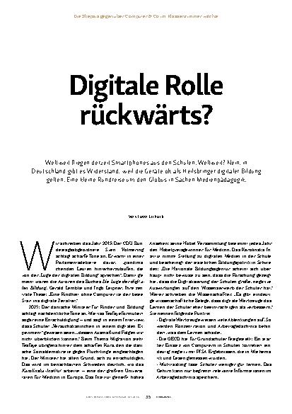 Vorschauseite 2: Digitale Rolle rückwärts?