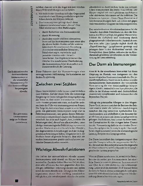 Vorschauseite 3: Unser Frühwarnsystem: Das Immunsystem und seine Wechselwirkungen