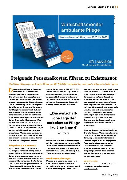Vorschauseite 1: Steigende Personalkosten führen zu Existenznot.