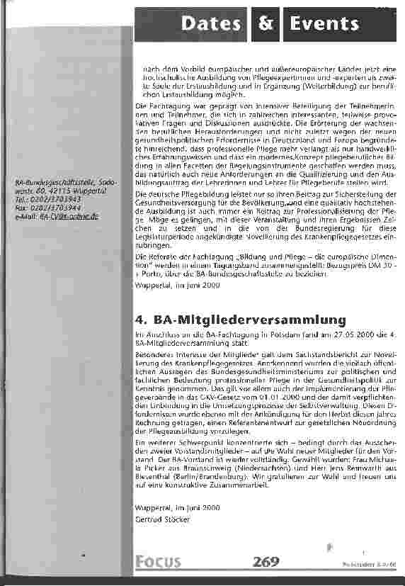Vorschauseite 3: Bildung und Pflege - die europäische Dimension Pflegeberufliche Bildung in und mit Europa