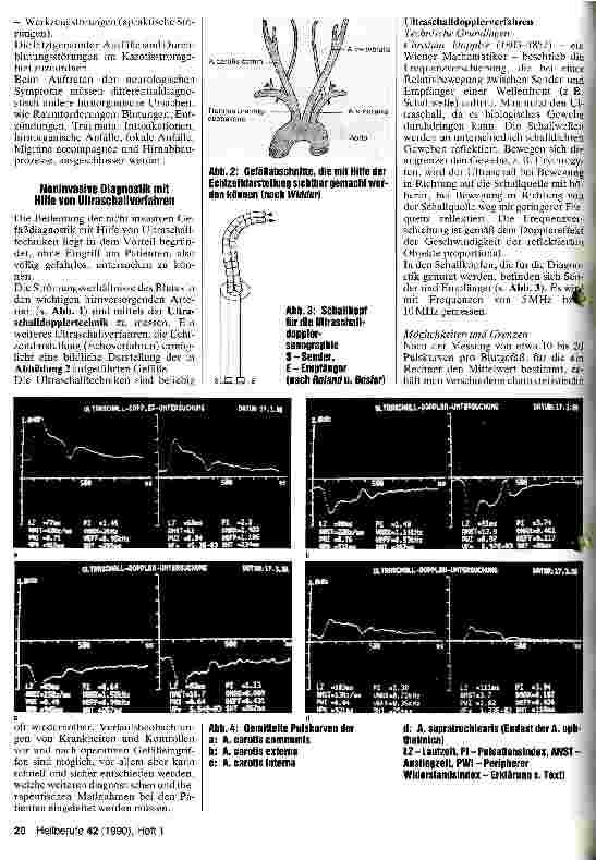 Vorschauseite 2: Zerebrale Durchblutungsstörungen - Ursachen, Klinik, noninvasive Diagnostik