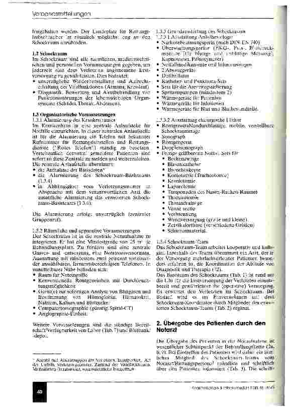 Vorschauseite 2: Empfehlungen zur Erstversorgung des Patienten mit Schädel-Hirn-Trauma bei Mehrfachverletzung