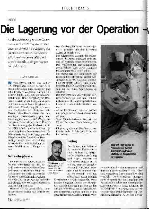 Vorschauseite 1: Die Lagerung vor der Operation von A bis Z richtig