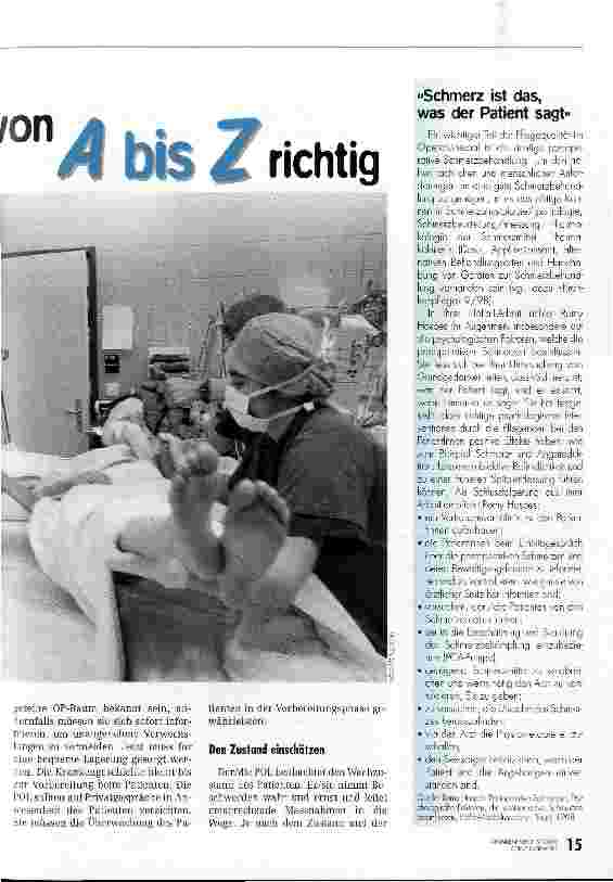 Vorschauseite 2: Die Lagerung vor der Operation von A bis Z richtig