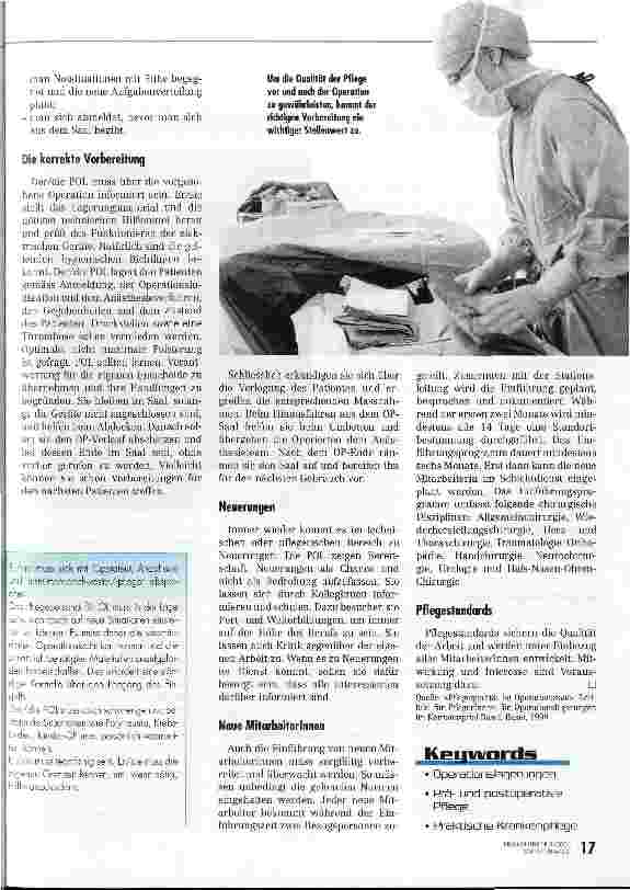Vorschauseite 4: Die Lagerung vor der Operation von A bis Z richtig