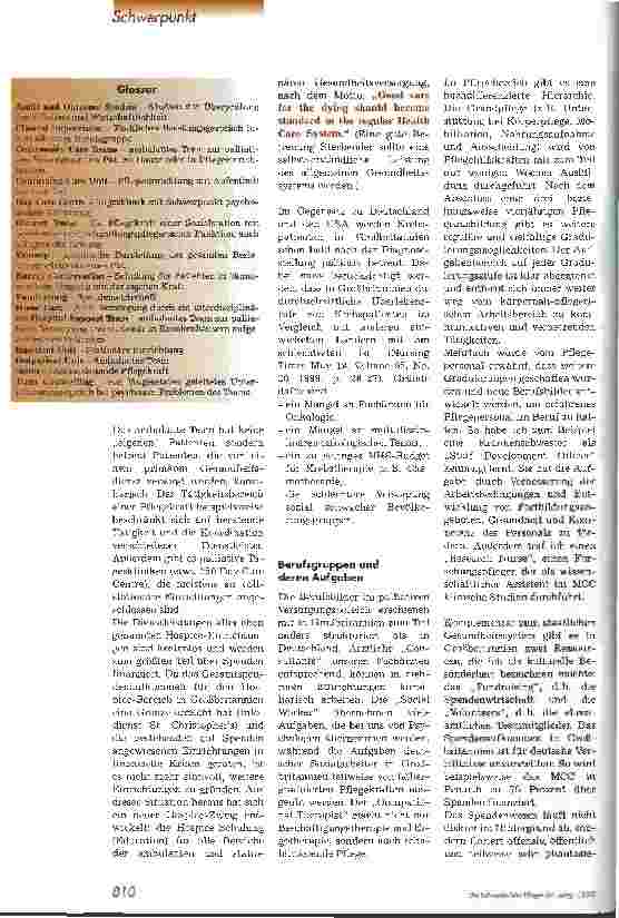 Vorschauseite 2: Hospice and Palliative Care in Großbritannien Bericht über ein Studienseminar