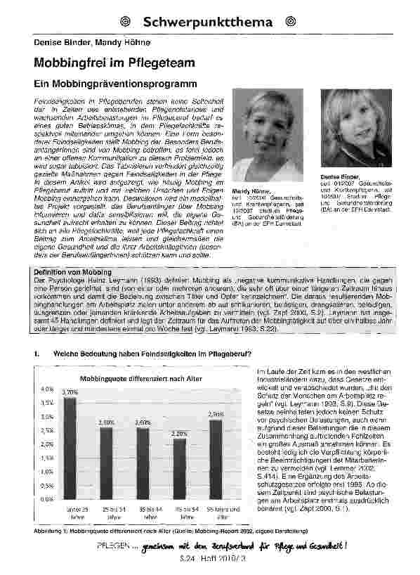 Vorschauseite 1: Mobbingfrei im Pflegeteam