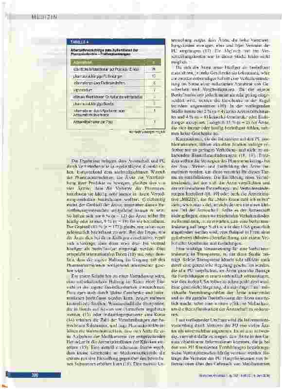 Vorschauseite 5: Eine Befragung niedergelassener Fachärzte zum Umgang mit Pharmavertretern