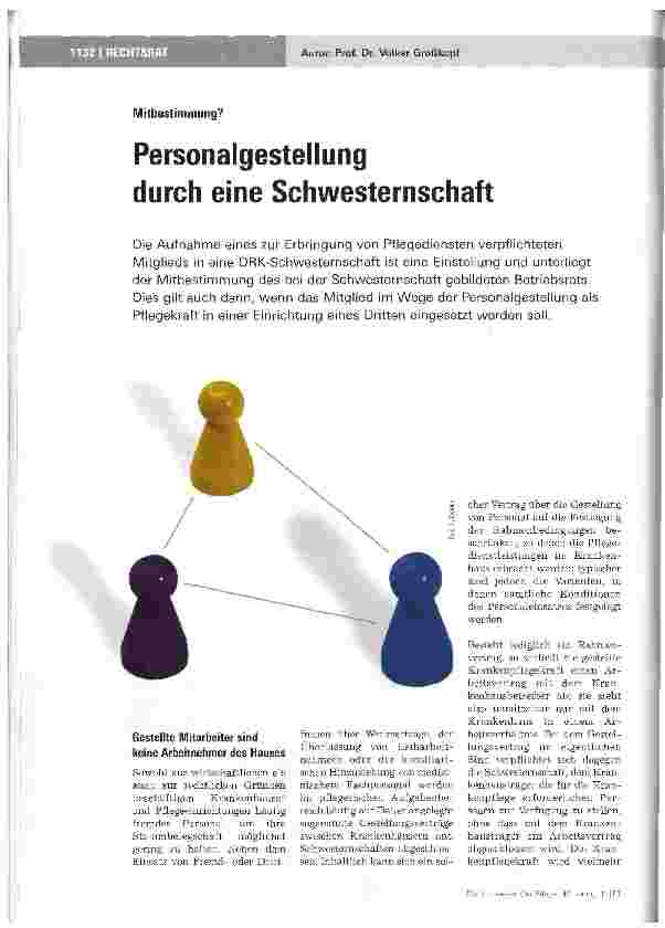 Vorschauseite 1: Personalgestellung durch eine Schwesternschaft