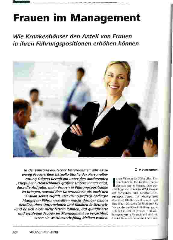 Vorschauseite 1: Frauen im Management