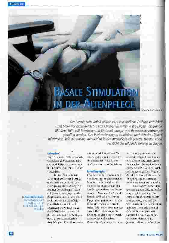 Vorschauseite 1: Basale Stimulation in der Altenpflege