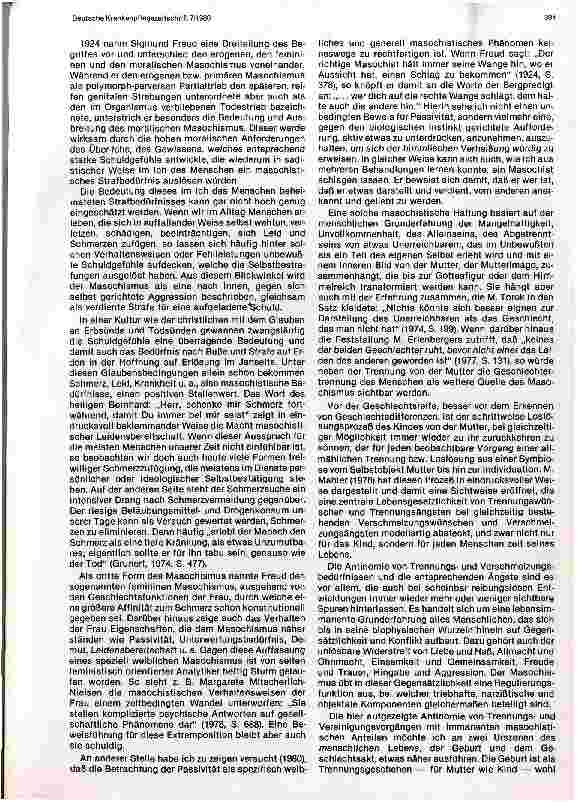Vorschauseite 2: Die Rolle des Masochismus im Kranksein