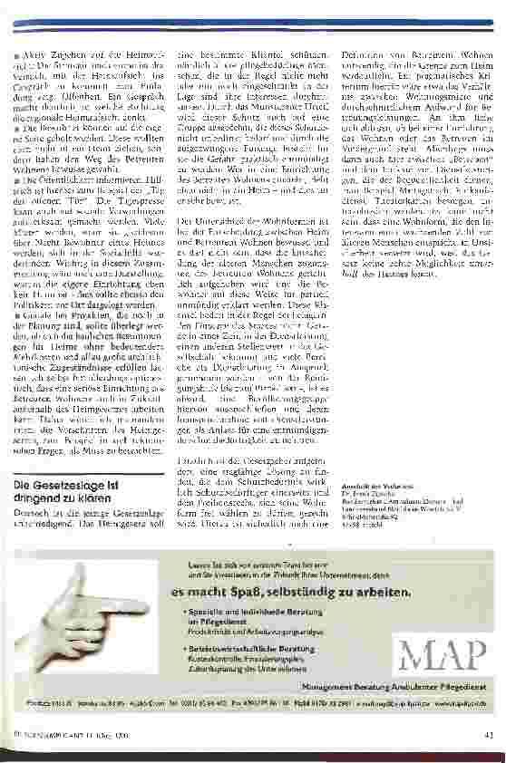 Vorschauseite 3: Ambulant oder stationär? In NRW fallen Einrichtungen des Betreuten Wohnens unter das Heimgesetz
