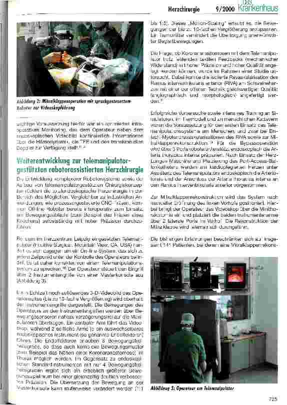 Vorschauseite 2: Roboterassistierte endoskopische Herzchirurgie