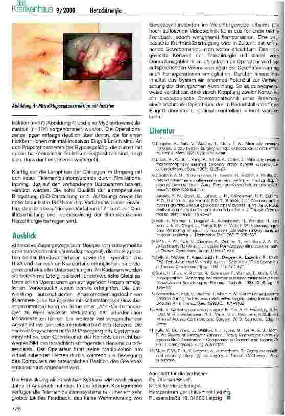 Vorschauseite 3: Roboterassistierte endoskopische Herzchirurgie