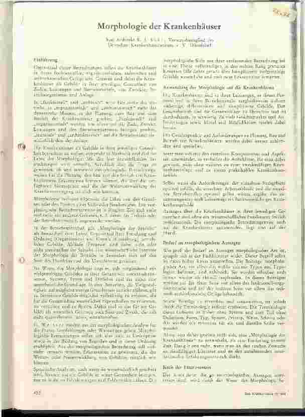 Vorschauseite 1: Morphologie der Krankenhäuser