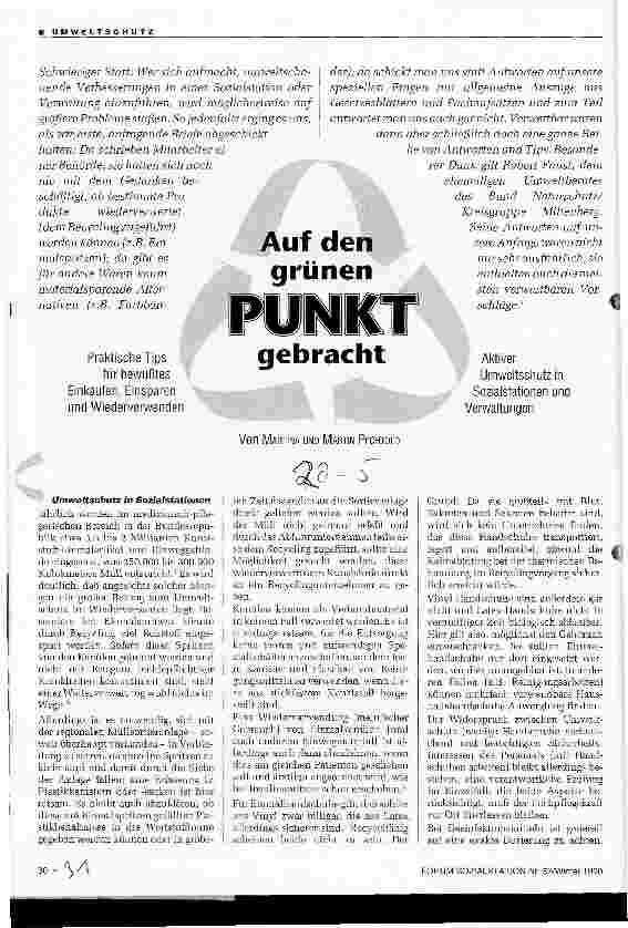 Vorschauseite 1: Auf den grünen Punkt gebracht
