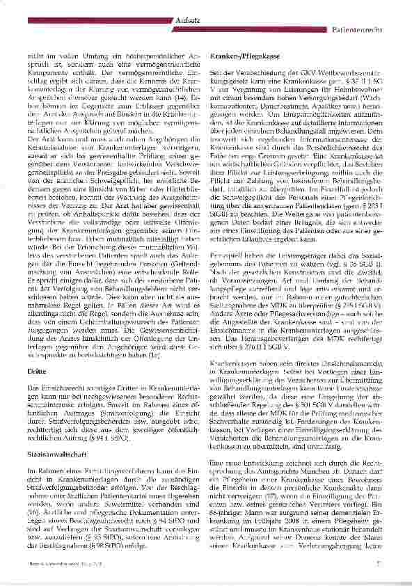 Vorschauseite 3: Die Einsichtnahme in Krankenunterlagen