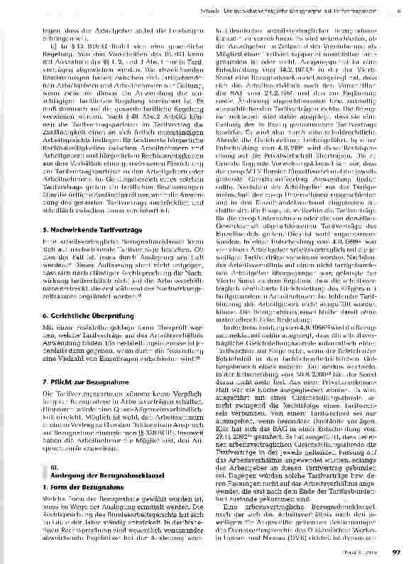 Vorschauseite 3: Die individualvertragliche Bezugnahme auf Tarifvertragsrecht