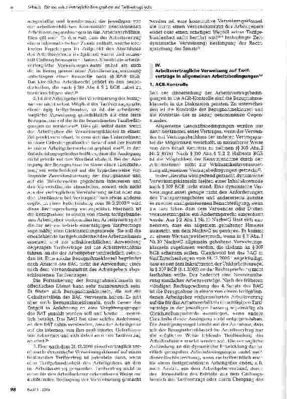 Vorschauseite 4: Die individualvertragliche Bezugnahme auf Tarifvertragsrecht