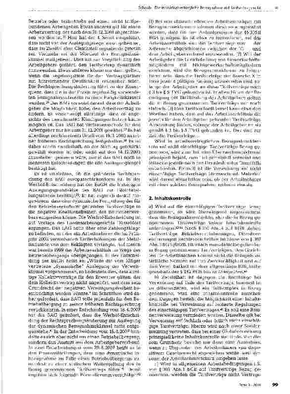 Vorschauseite 5: Die individualvertragliche Bezugnahme auf Tarifvertragsrecht