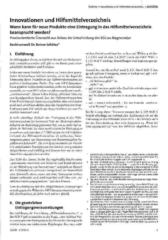 Vorschauseite 1: Innovationen und Hilfsmittelverzeichnis