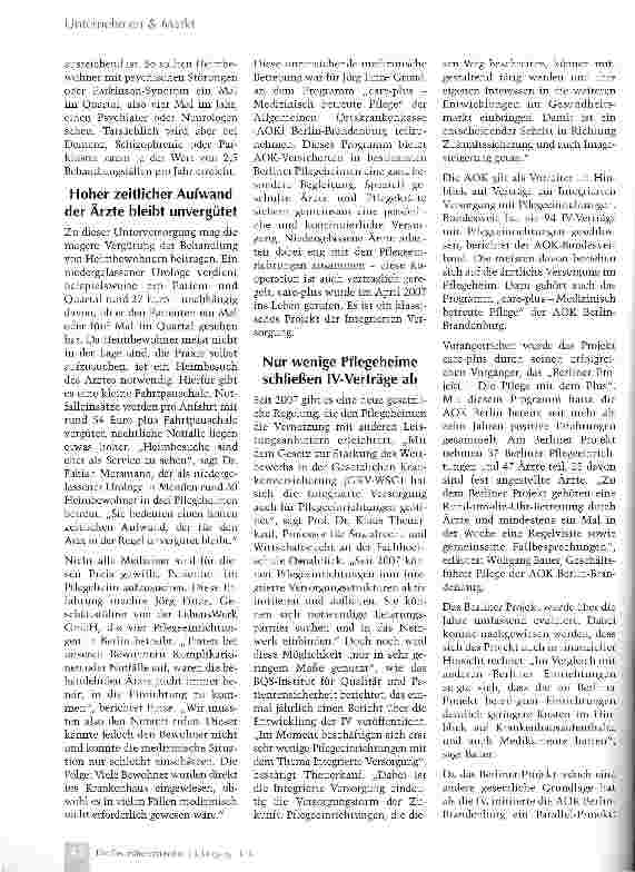 Vorschauseite 2: Mehr Ärzte im Pflegeheim