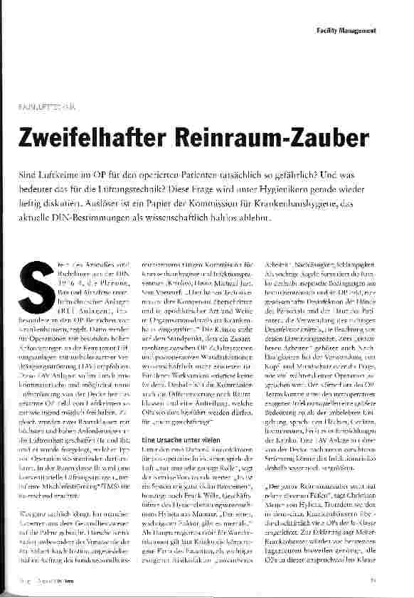 Vorschauseite 2: Zweifelhafter Reinraum-Zauber