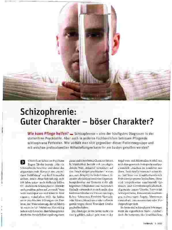 Vorschauseite 1: Schizophrenie: Guter Charakter - böser Charakter?