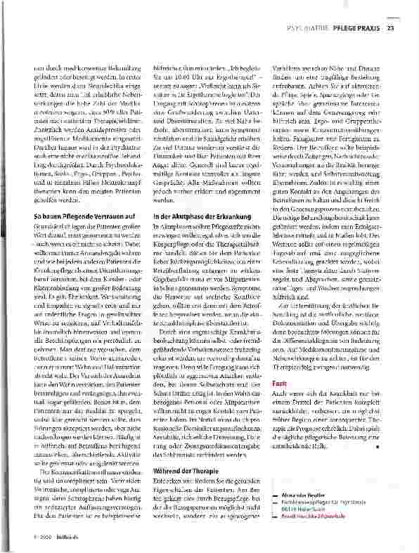Vorschauseite 2: Schizophrenie: Guter Charakter - böser Charakter?
