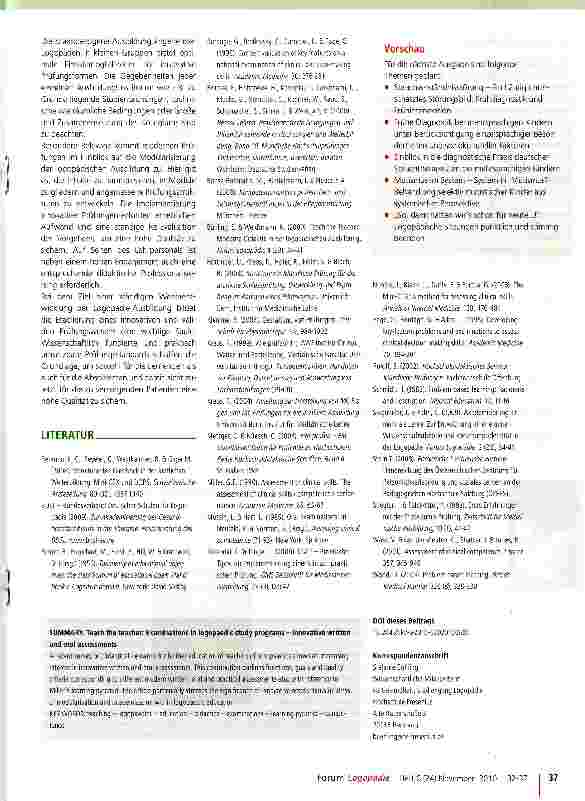 Vorschauseite 6: Teach the Teacher: Prüfungen in der logopädischen Ausbildung