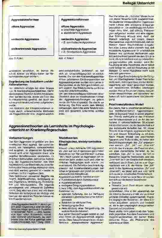 Vorschauseite 4: Aggressionstheoretische Kenntnisse als Hilfe bei der Pflege im Krankenhaus