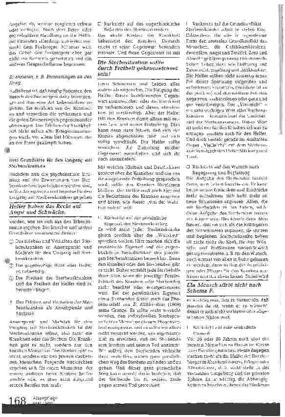 Vorschauseite 3: Zum Umgang mit Sterbenskranken