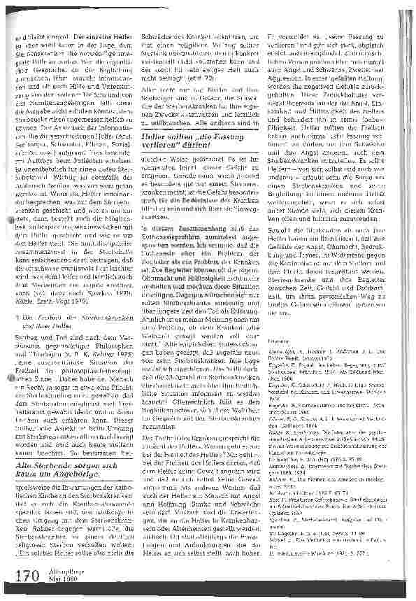 Vorschauseite 5: Zum Umgang mit Sterbenskranken