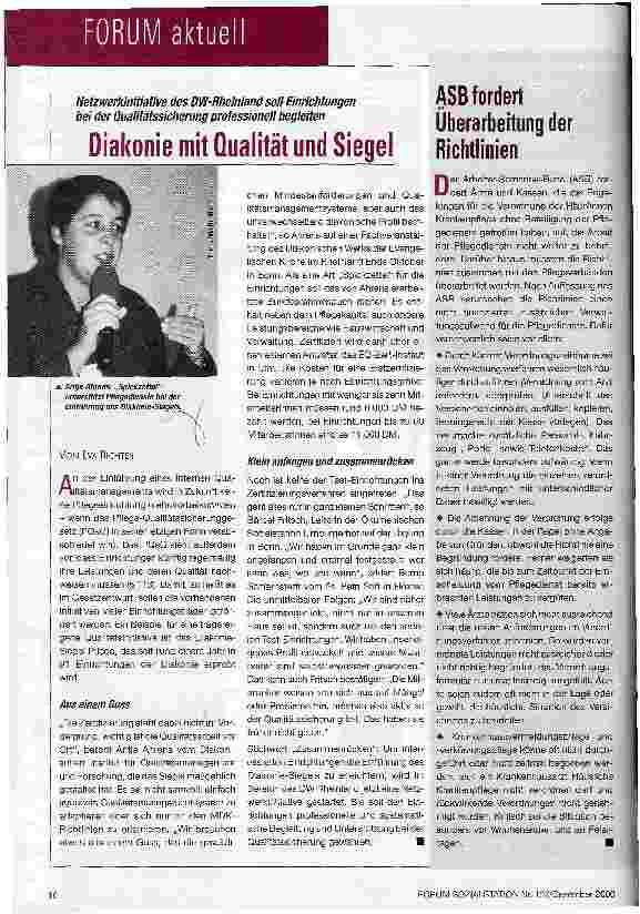 Vorschauseite 1: Diakonie mit Qualität und Siegel