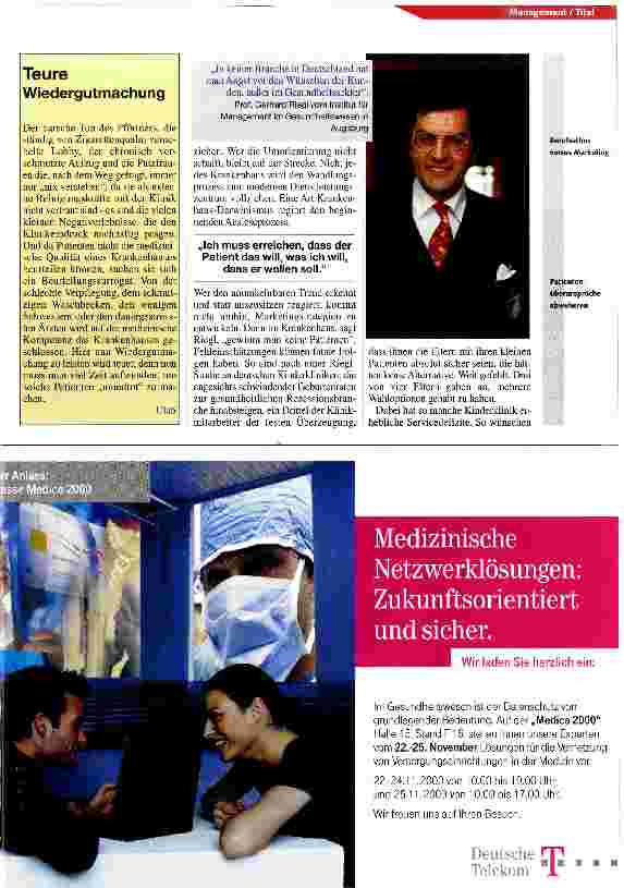 Vorschauseite 2: Positiv denken mit der Faust in der Tasche Krankenhaus-Marketing: Überlebensstrategie für Krankenhäuser