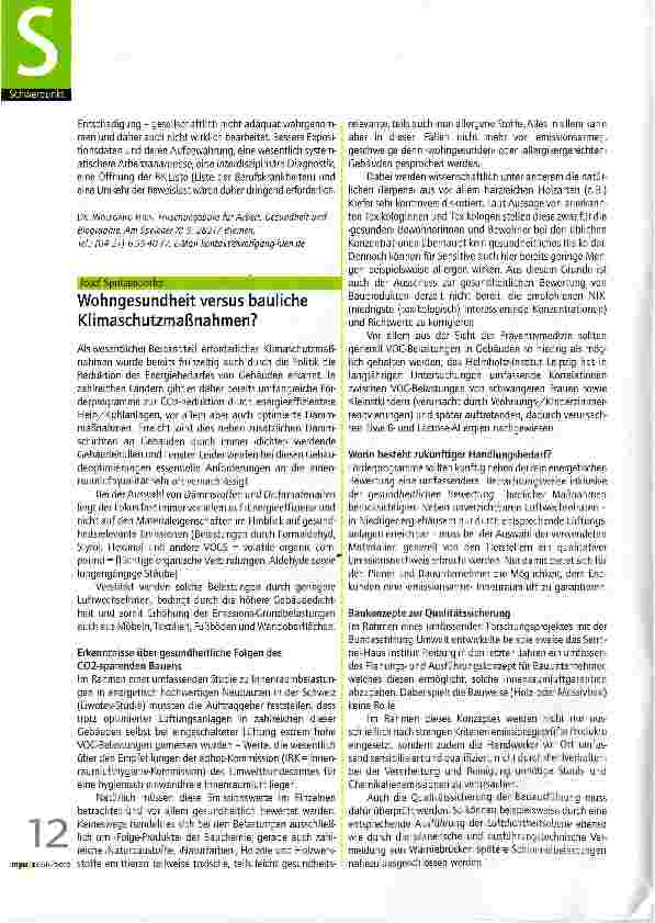 Vorschauseite 2: Chemiebedingte Erkrankungen in der Arbeitswelt
