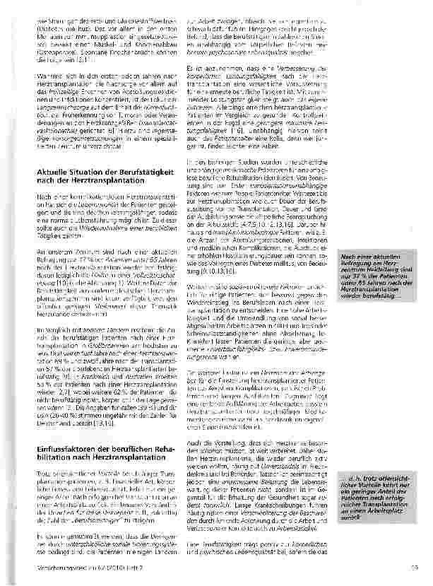 Vorschauseite 3: Berufliche Wiedereingliederung nach Herztransplantation