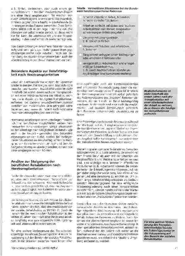 Vorschauseite 5: Berufliche Wiedereingliederung nach Herztransplantation