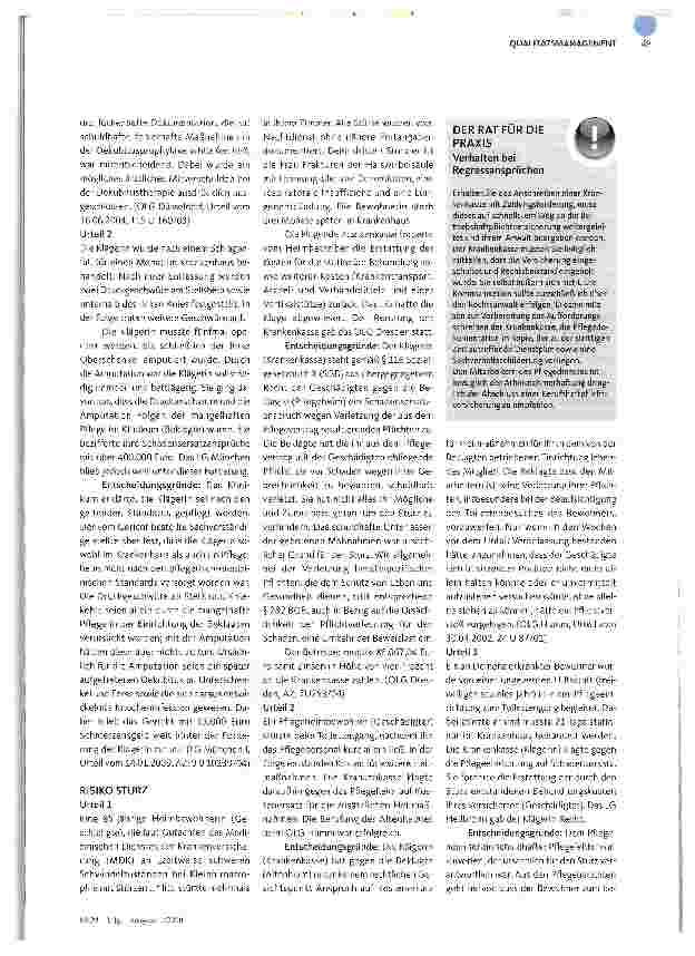 Vorschauseite 2: RISIKOMANAGEMENTVorbeugen ist besser als haften!