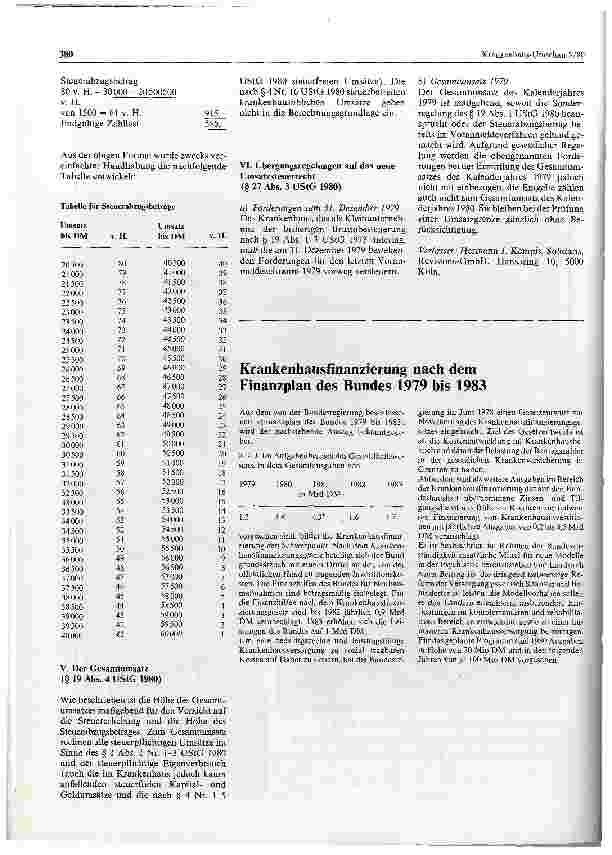 Vorschauseite 2: Der umsatzsteuerliche Kleinunternehmer »Krankenhaus« ab 1. 1. 1980