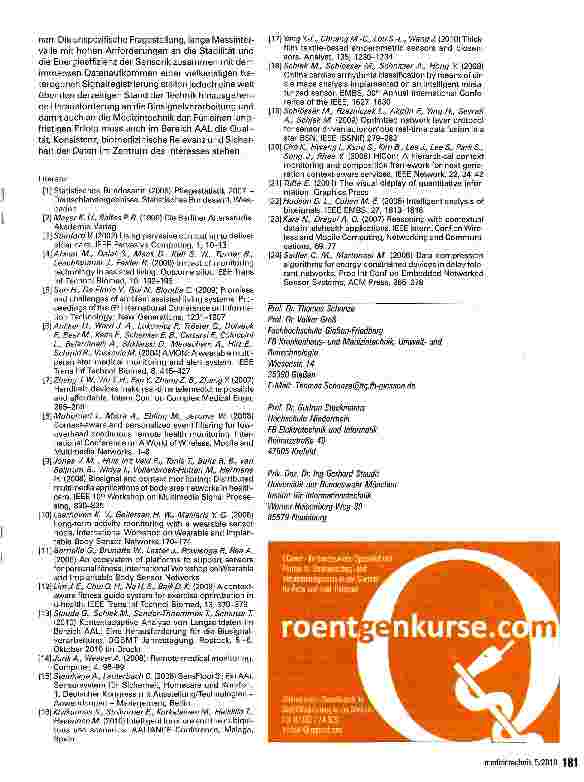 Vorschauseite 4: Erfassung und Verarbeitung von Vitalund Umweltsignalen im Bereich AAL
