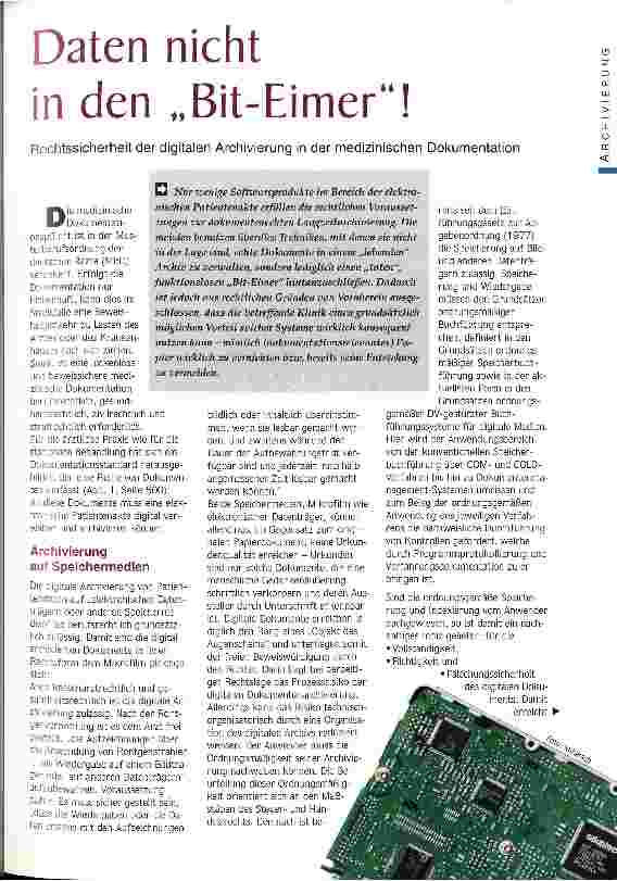 Vorschauseite 1: Daten nicht in den Bit-Eimer!