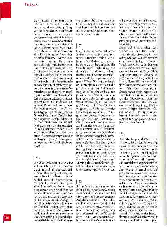 Vorschauseite 3: Ökonomie in der Diakonie Zehn Thesen zur Kommerzialisierung des Sozialen