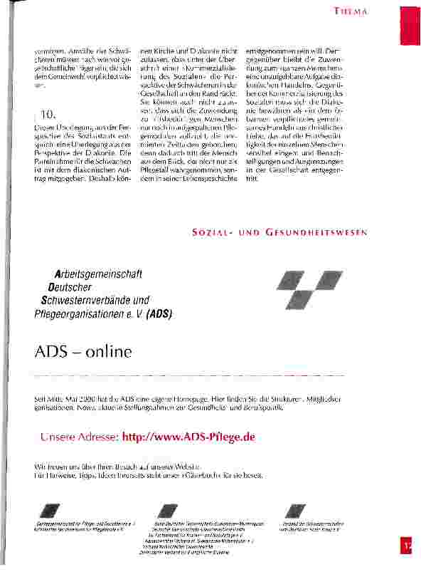 Vorschauseite 4: Ökonomie in der Diakonie Zehn Thesen zur Kommerzialisierung des Sozialen