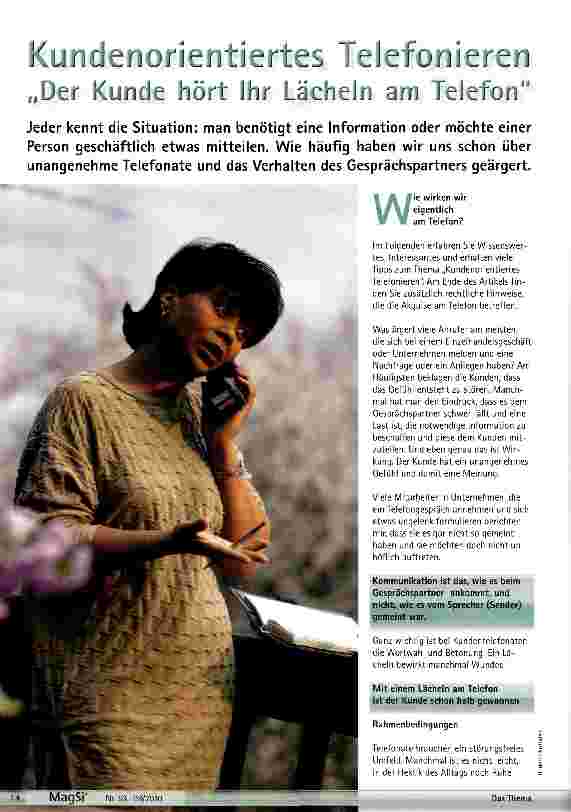 Vorschauseite 1: Kundenorientiertes Telefonieren